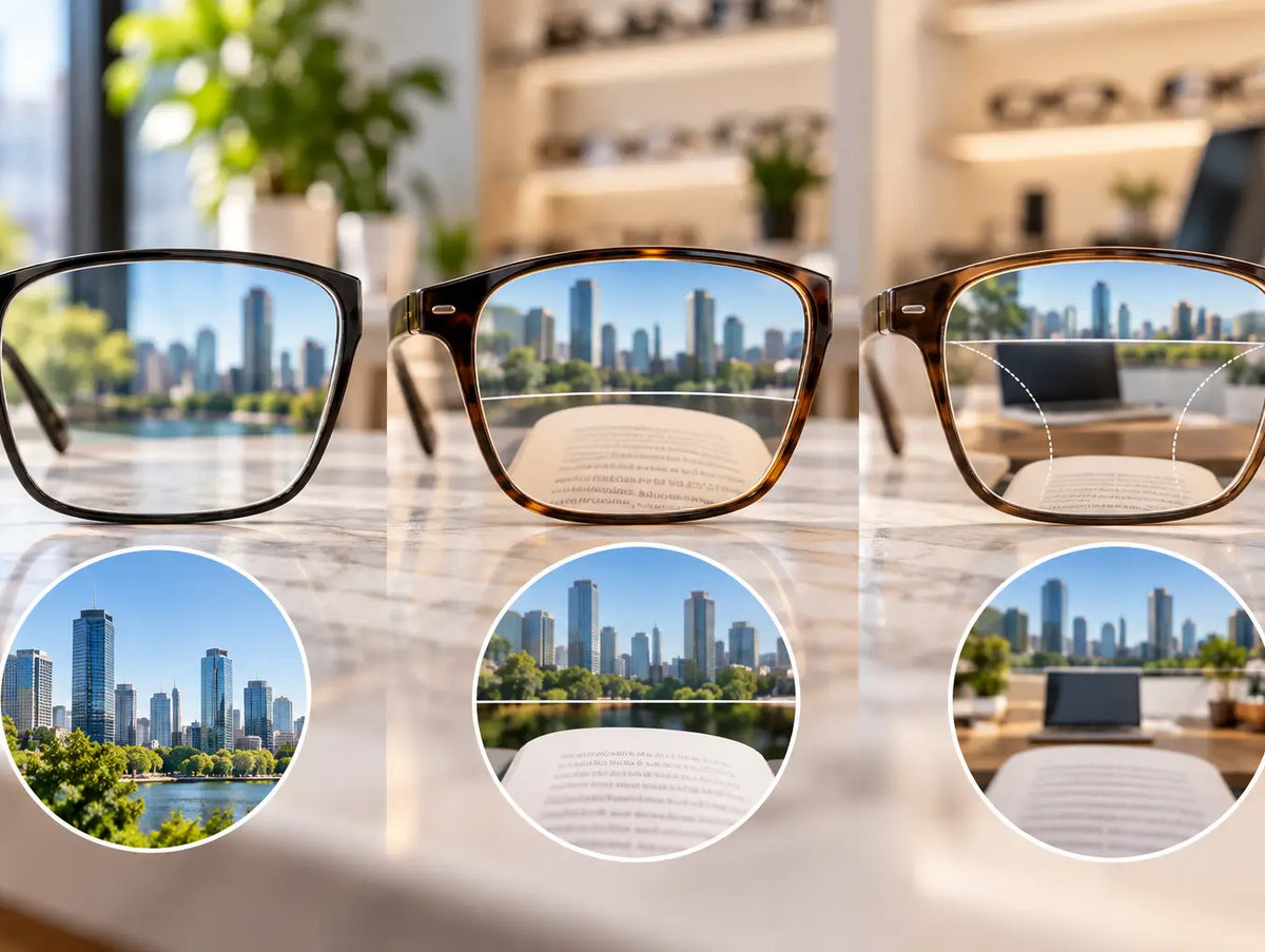 Progressive vs. Bifocal vs. Single Vision Lenses