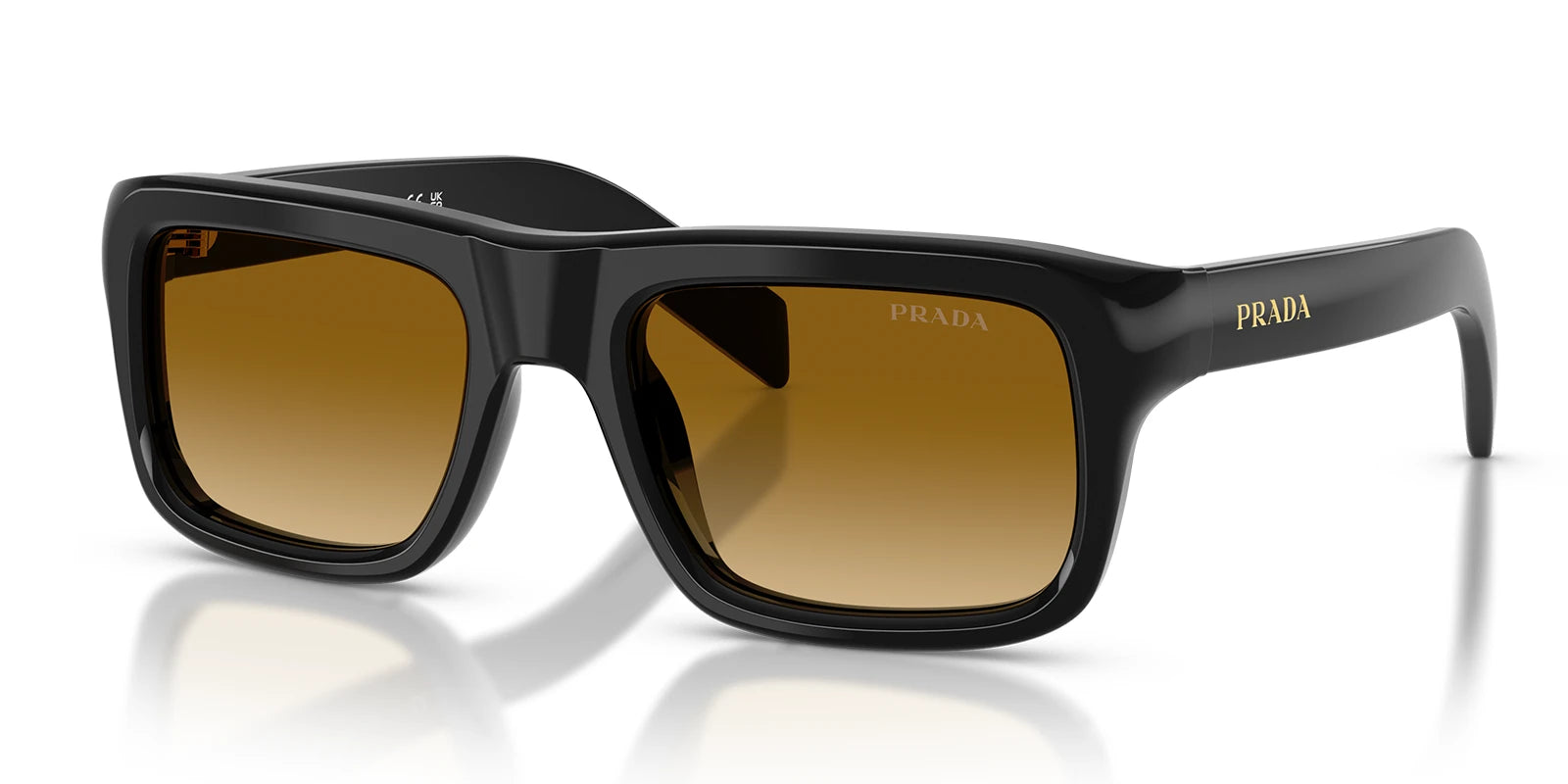 PRADA PRD11S-Black With Yellow Lenses