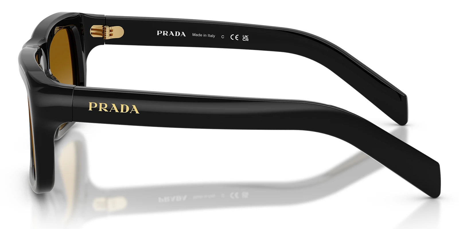 PRADA PRD11S-Black With Yellow Lenses