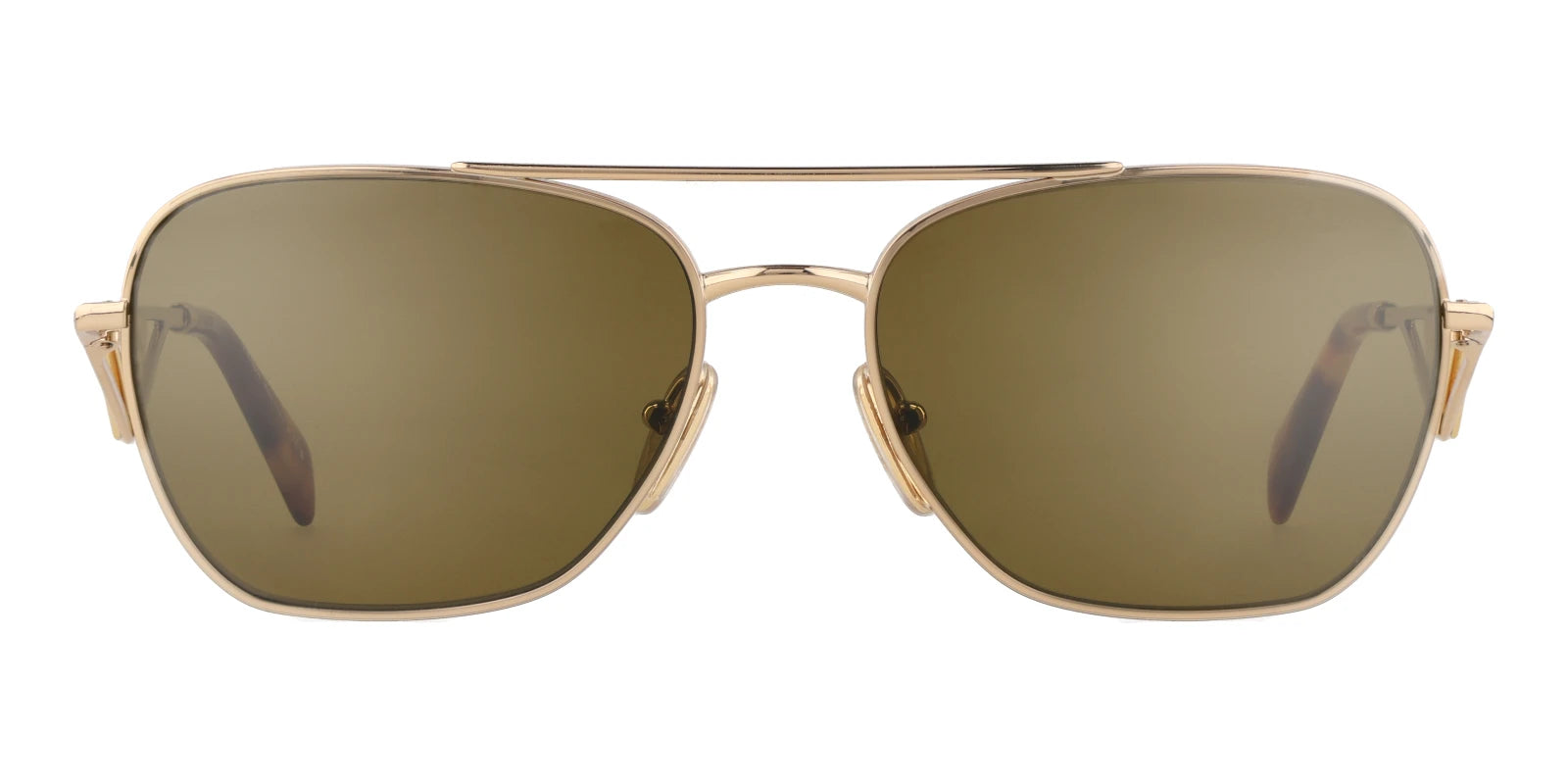 PRADA PRA50-Gold With Brown Lenses