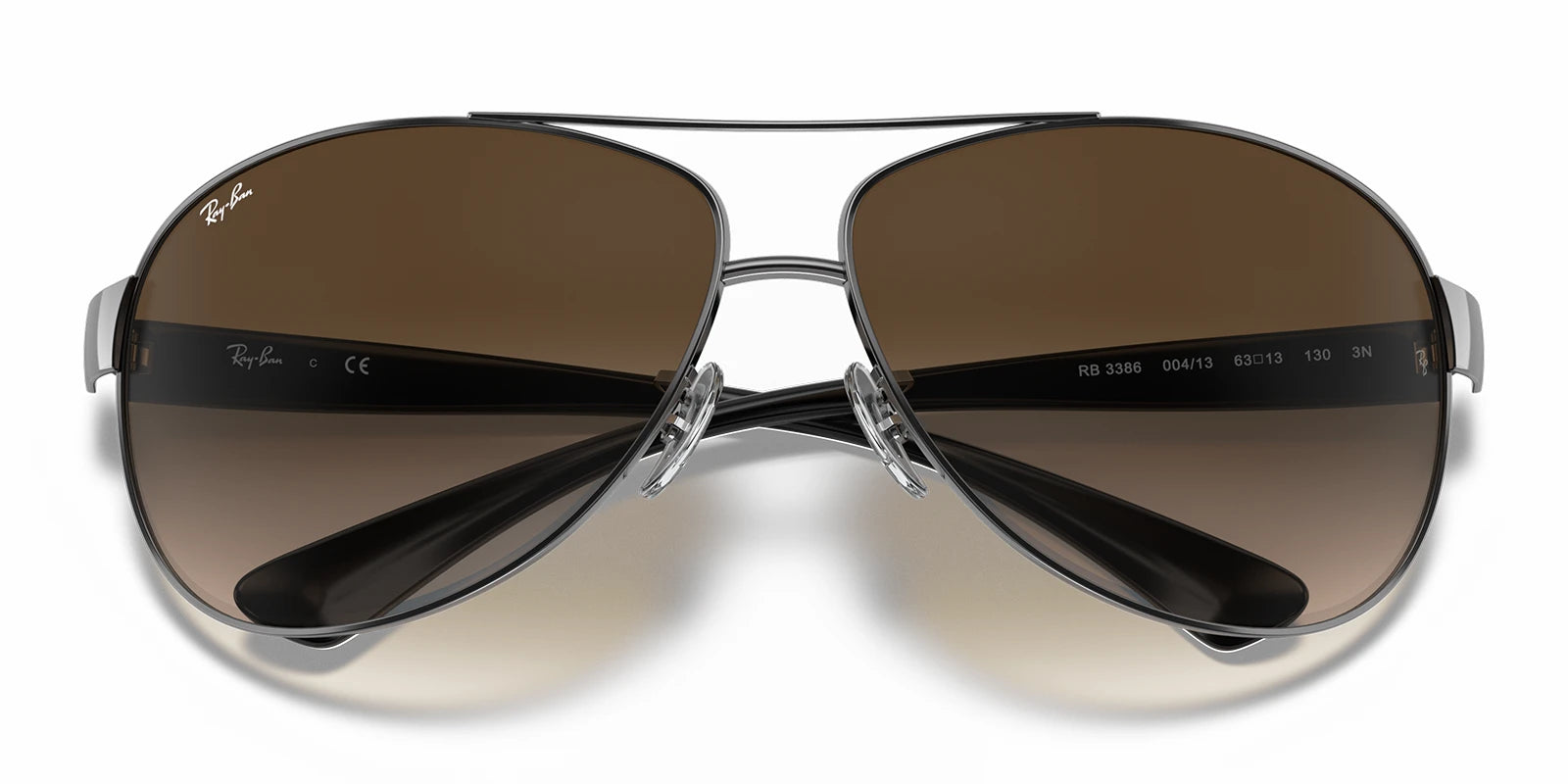 RayBan RB3386-Gunmetal with Brown Lenses