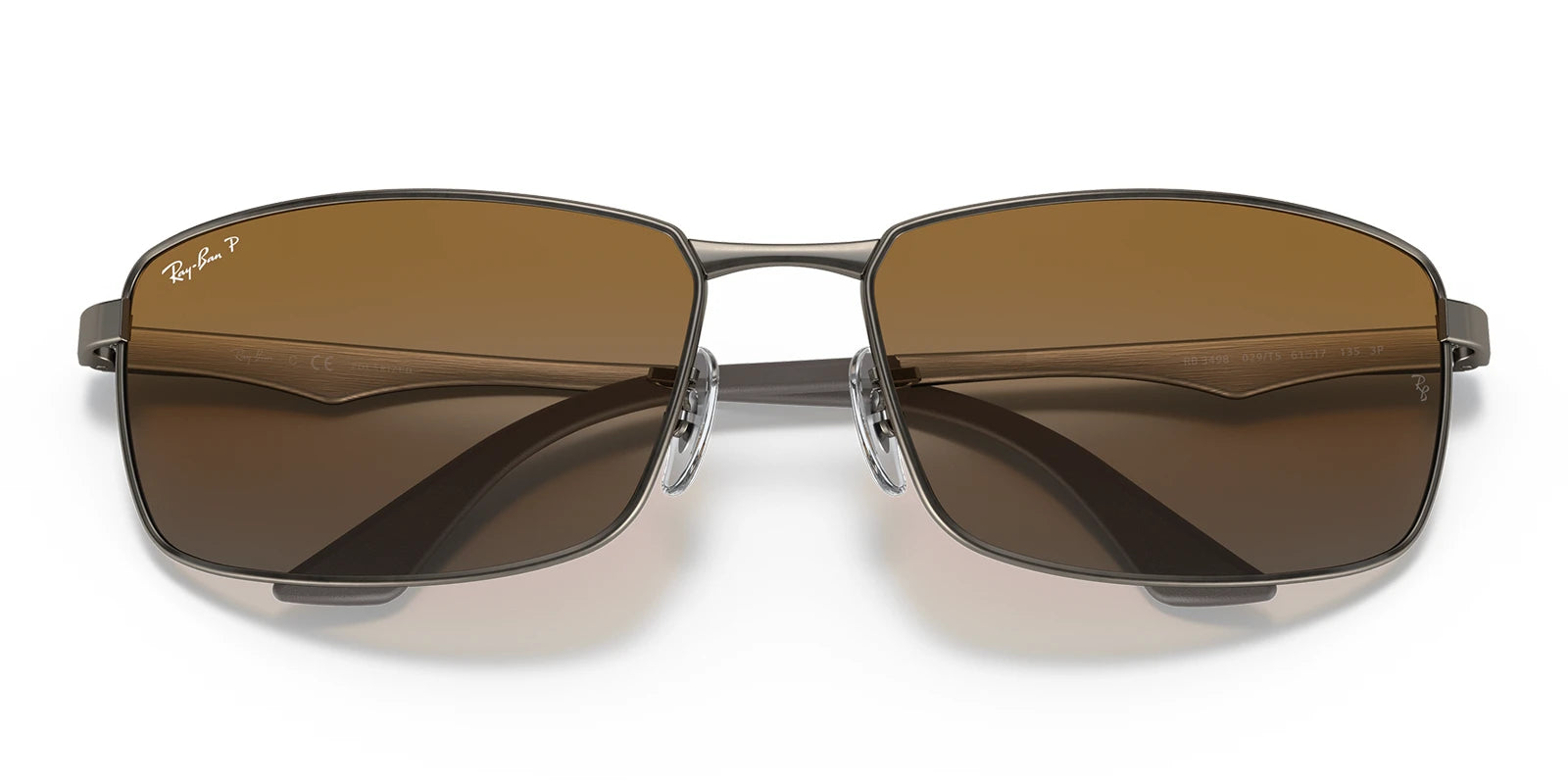 RayBan RB3498-GunMetal / Brown Polarized