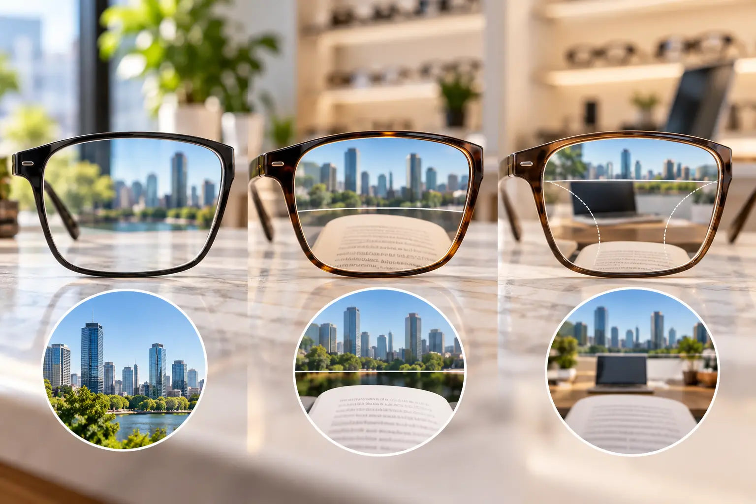 Progressive vs. Bifocal vs. Single Vision Lenses