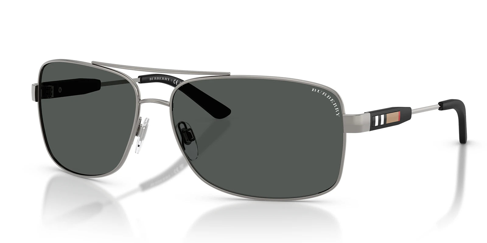 Burberry BE3074-Gunmetal / Grey Lenses 
