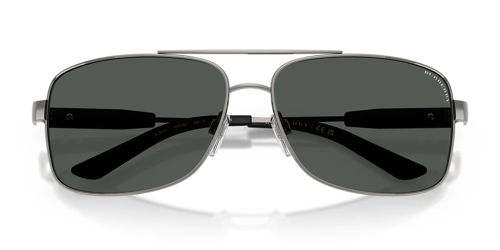 Burberry BE3074-Gunmetal / Grey Lenses 