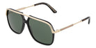 Gucci GG0200-Black With Green Lenses