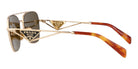PRADA PRA50-Gold With Brown Lenses