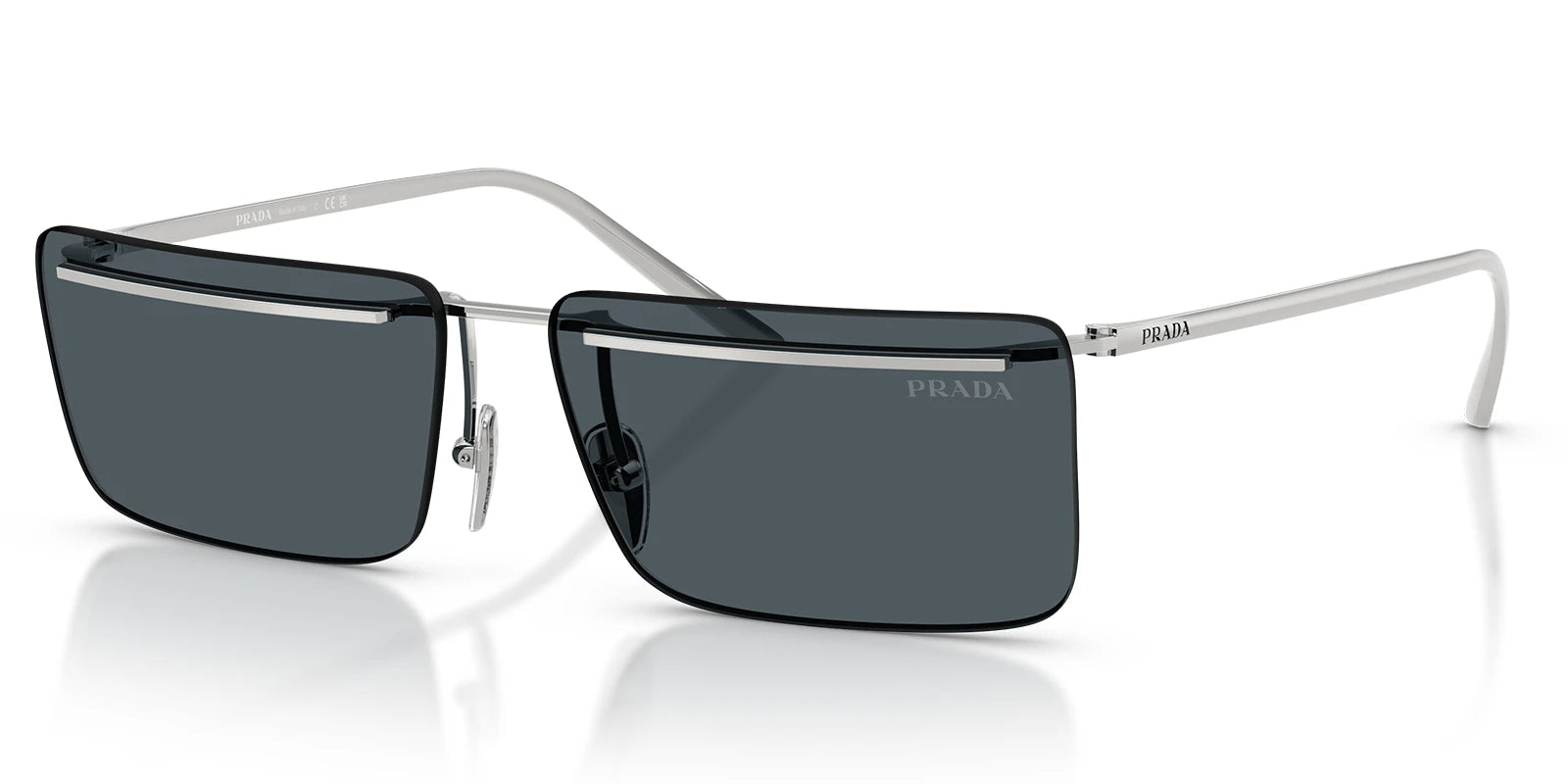 PRADA PRC53S-Silver With Blue Lenses