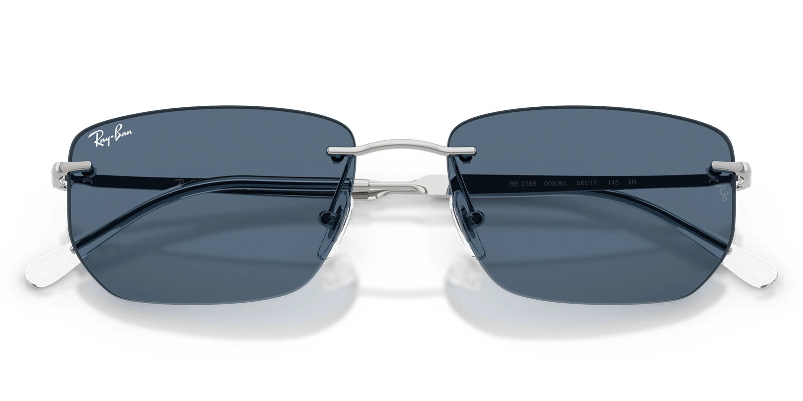 RayBan RB3768-Silver With Blue Lenses