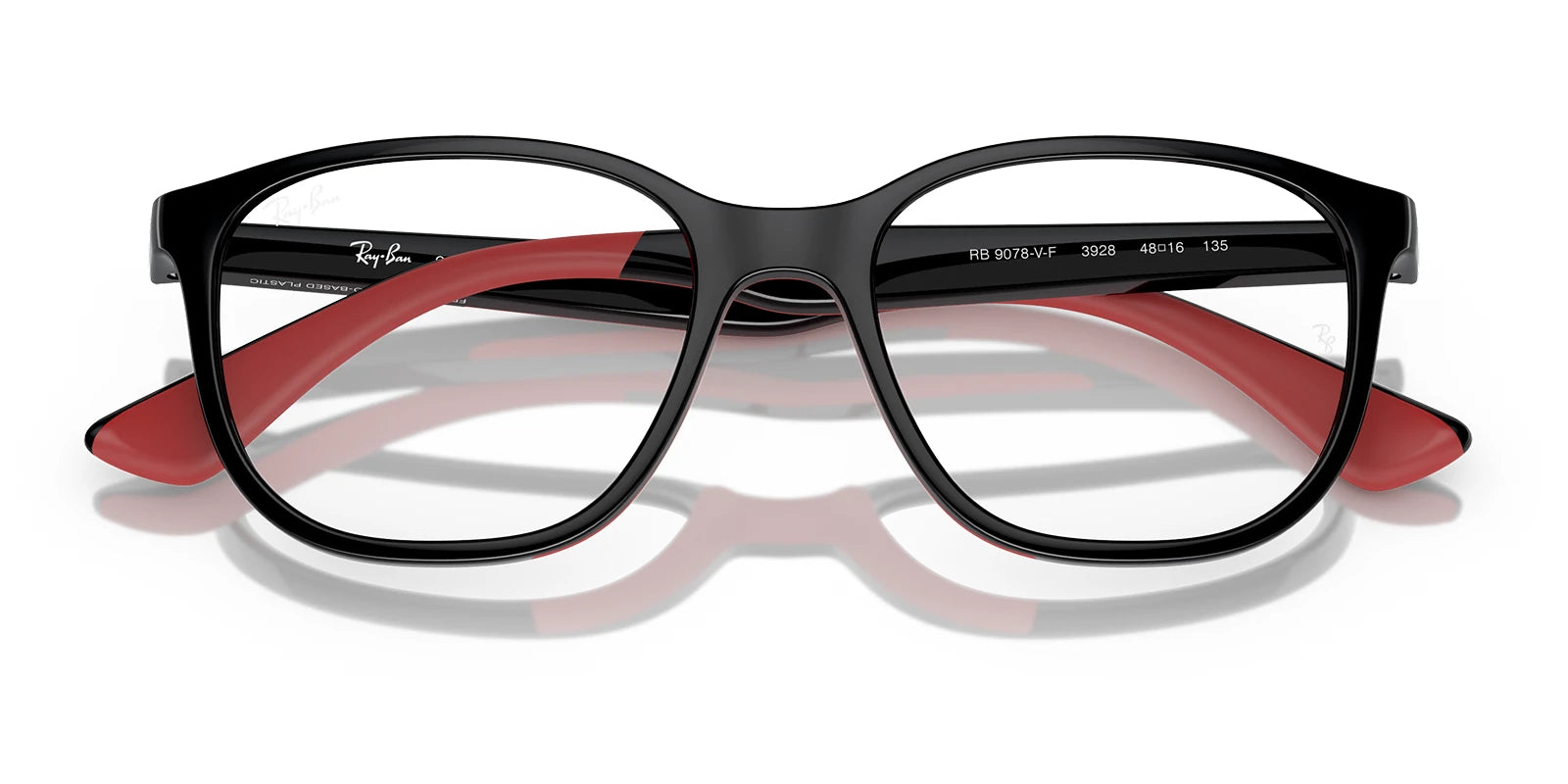 Ray Ban RB9078-Black On Red