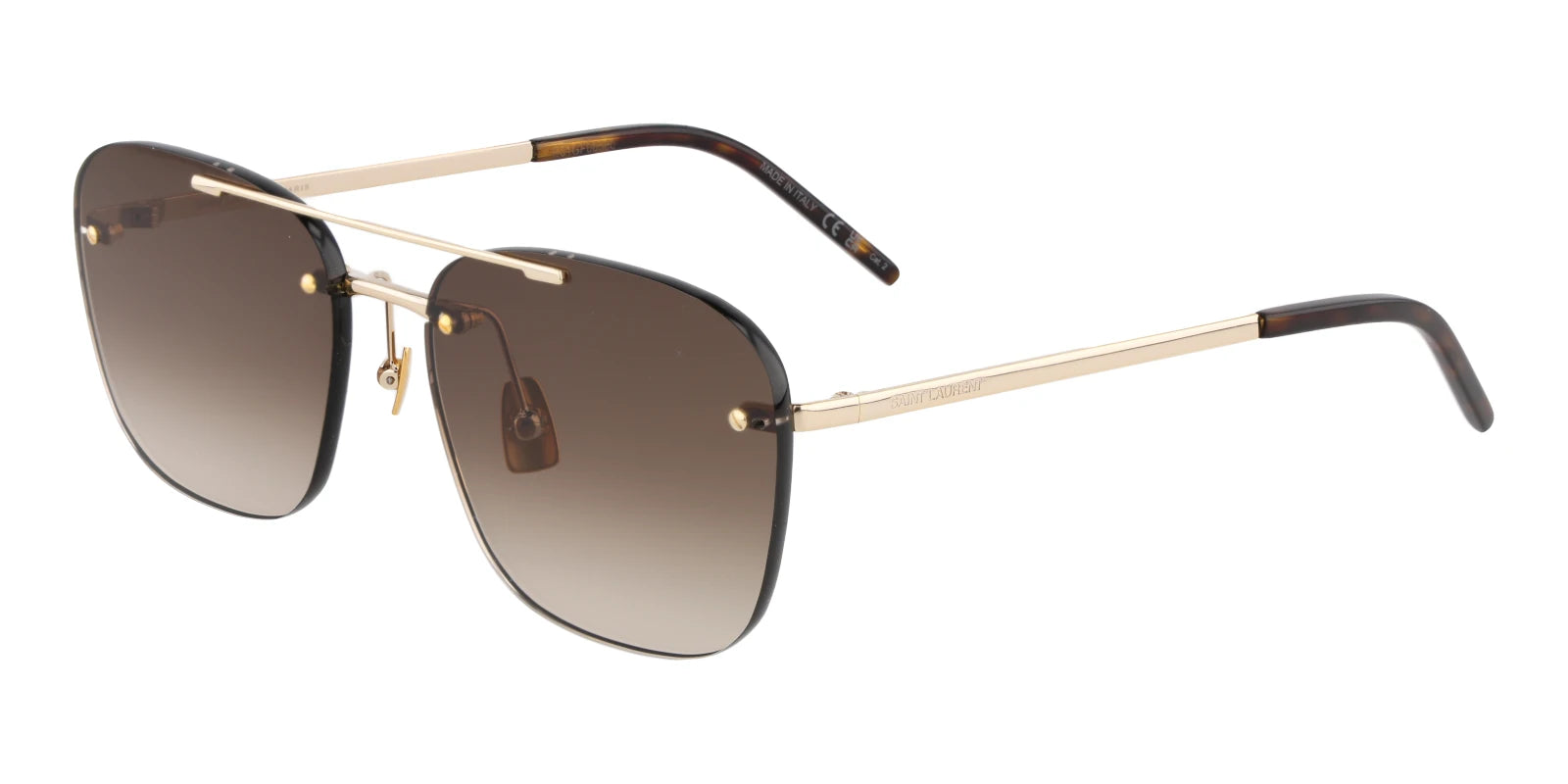 Saint Laurent SL309-Gold With Brown Lenses