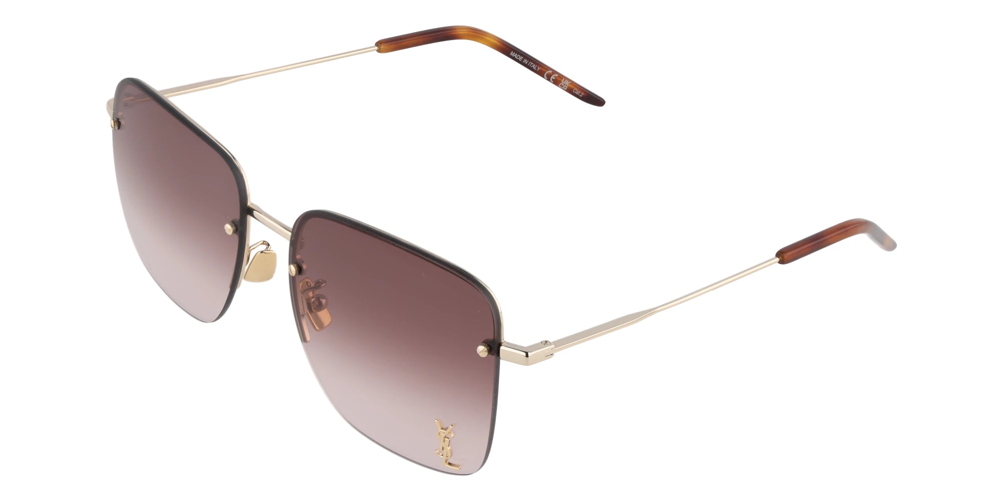 Saint Laurent SL312-Pale Gold / Brown Gradient