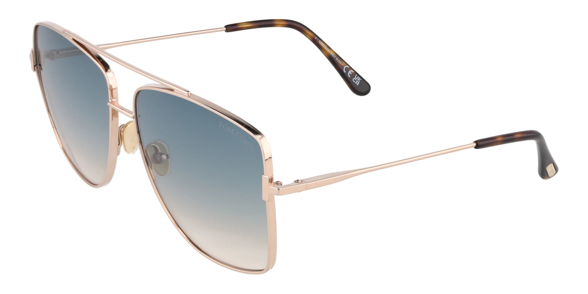 TomFord FT0838 REGGIE-Gold With Blue Lenses