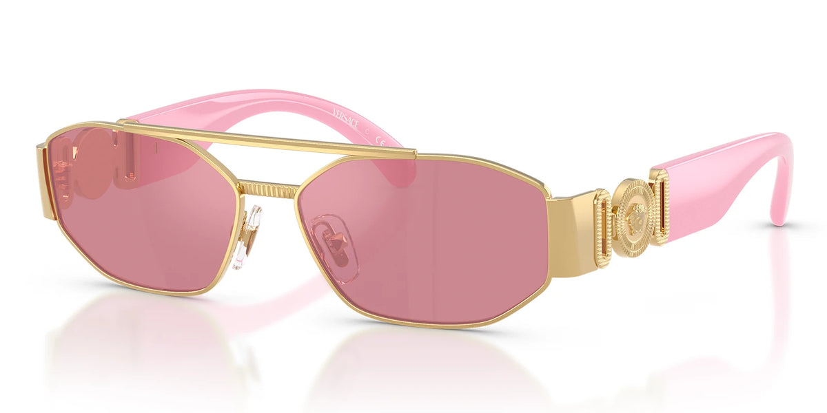 Versace VE2003-Gold With Pink Lenses