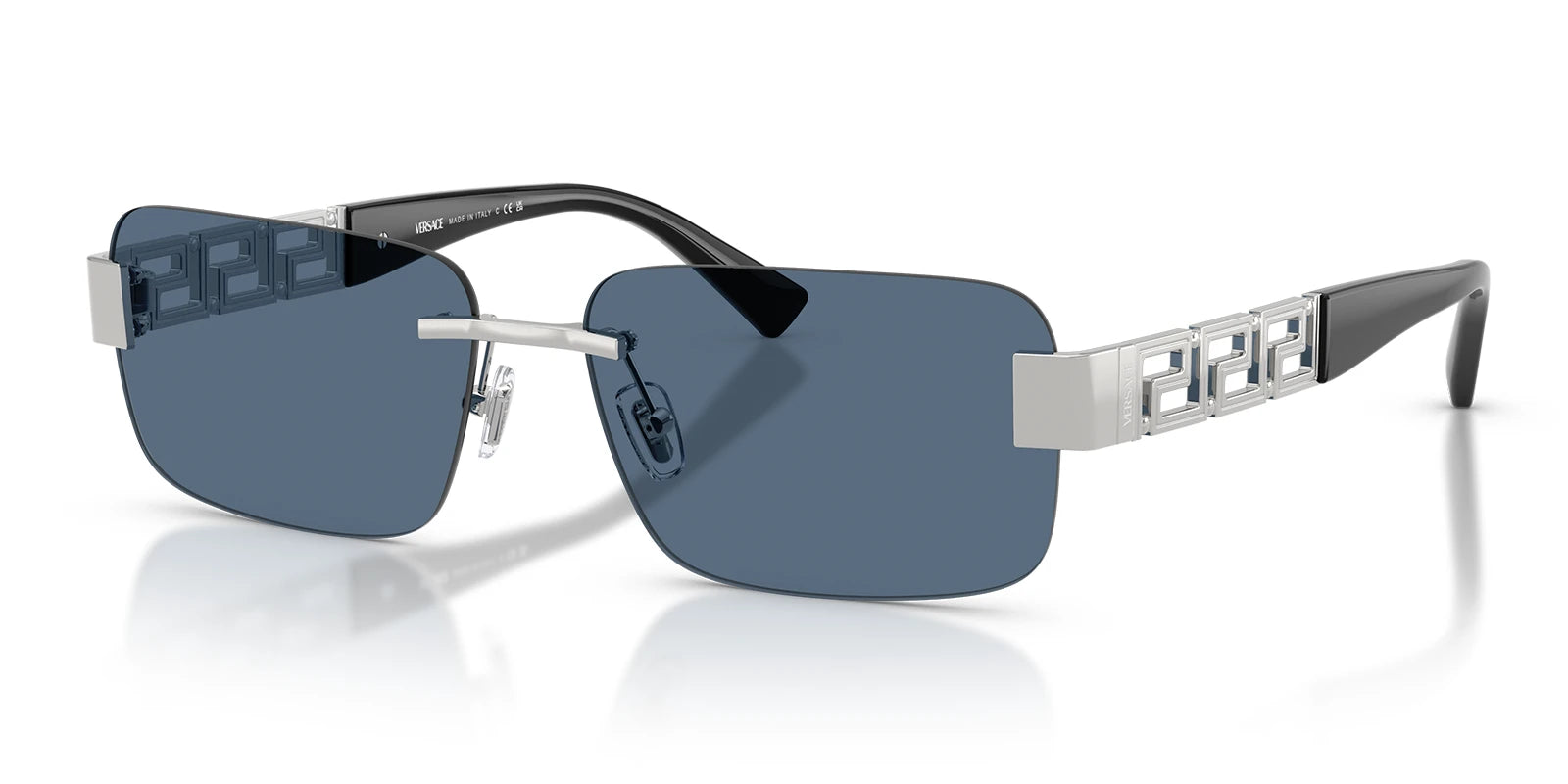 Versace VE2298-Silver With Blue Lenses