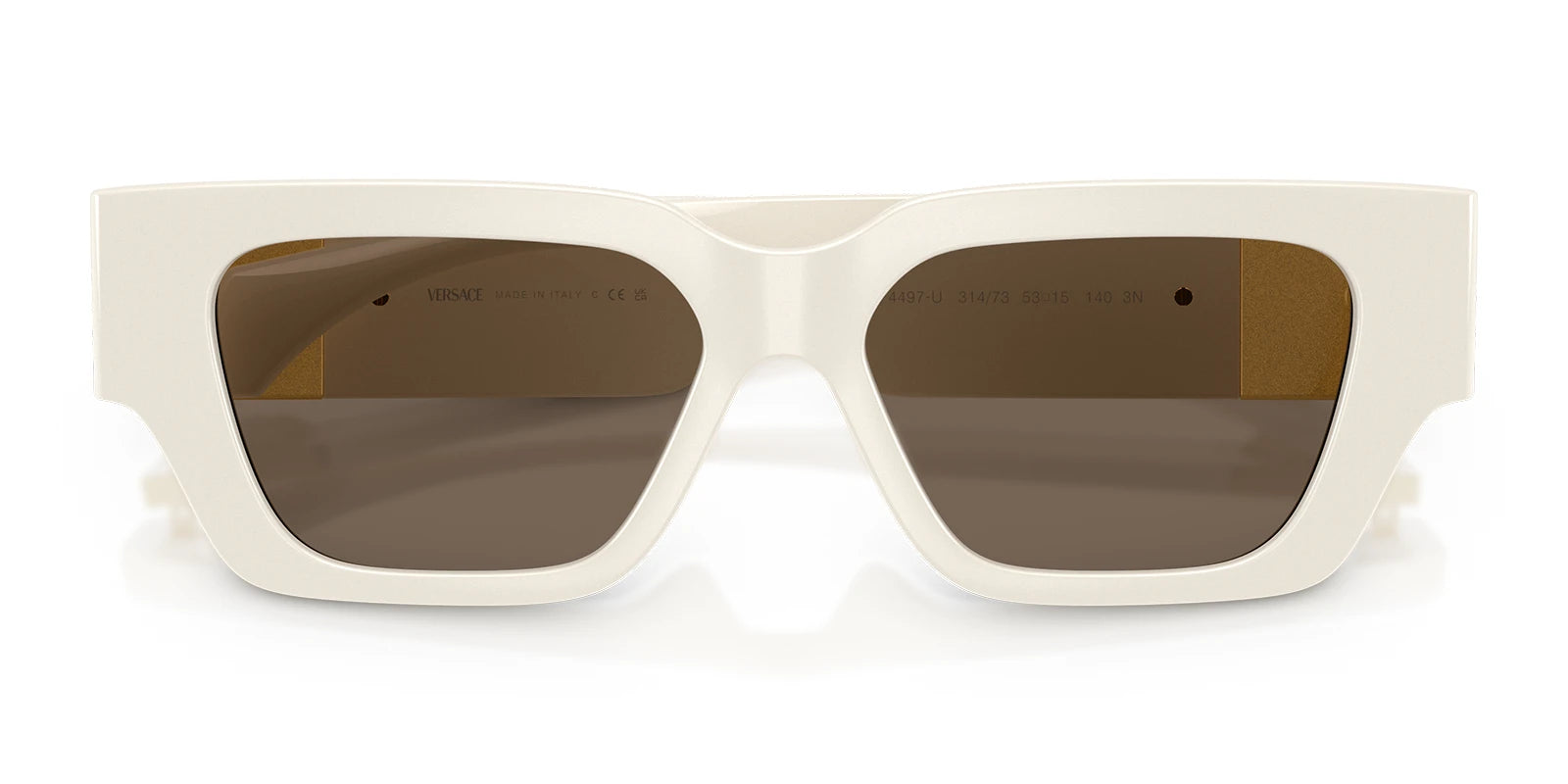 Versace VE4497-White With Brown Lenses