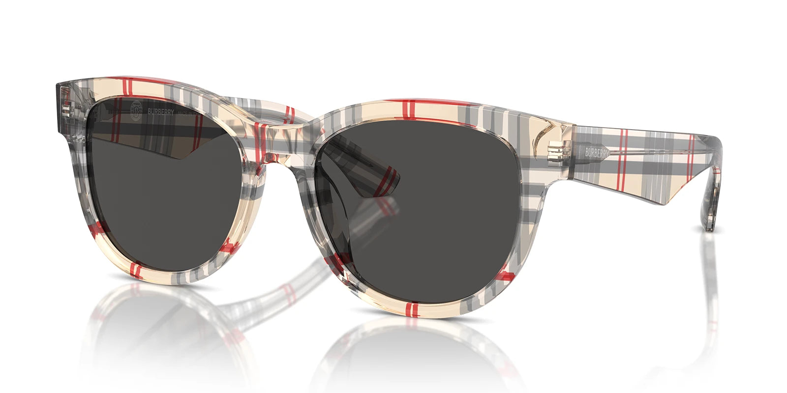 Burberry BE4432-Checked With Grey Lenses