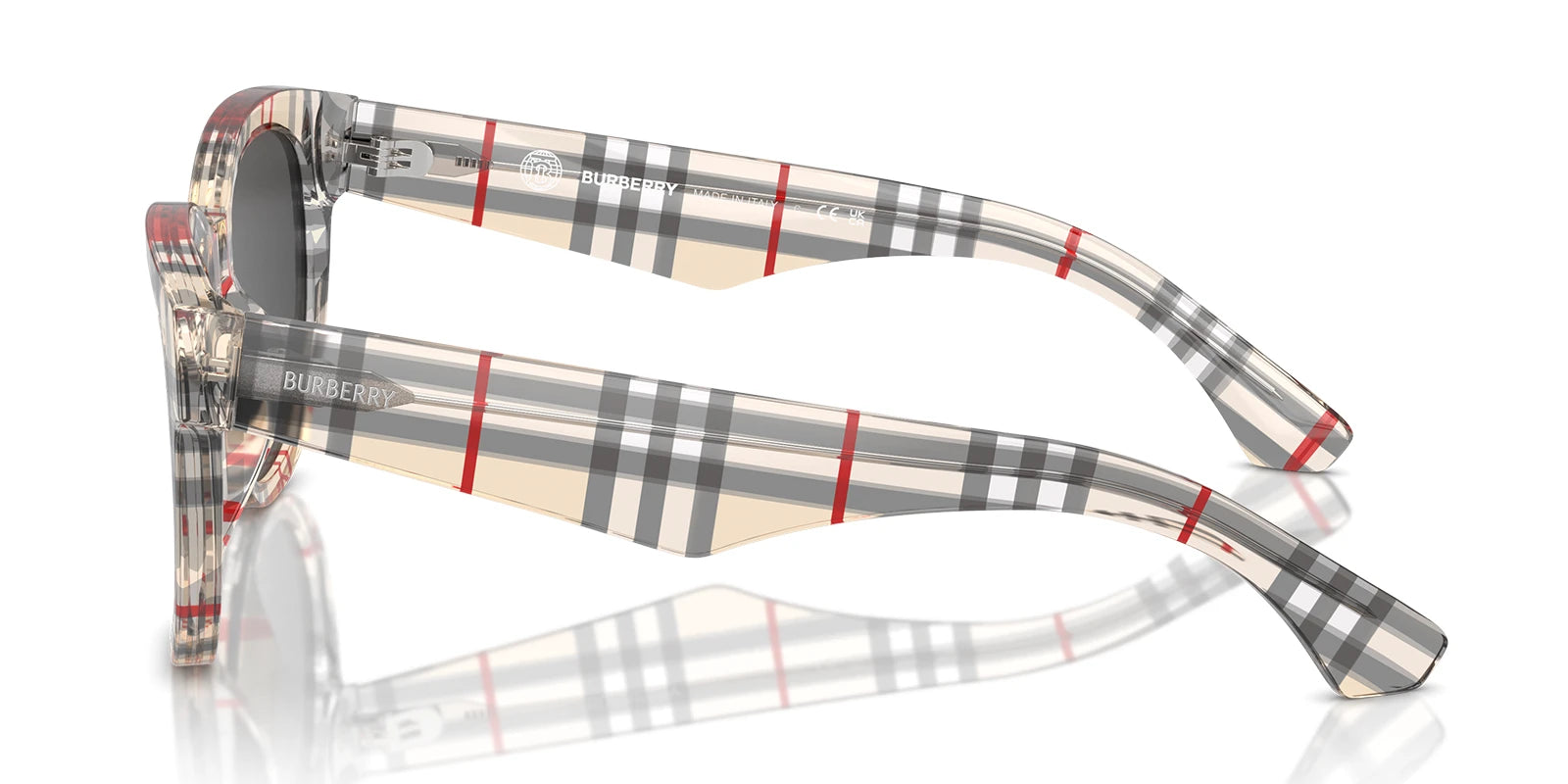 Burberry BE4432-Checked With Grey Lenses